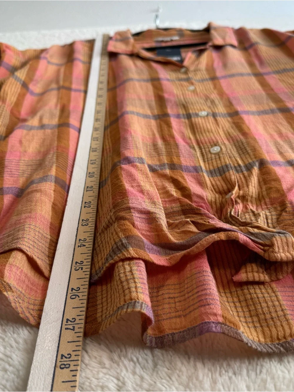 Lucky Brand Button Up Shirt Women’s Large Madras Plaid Western Cowgirl NEW